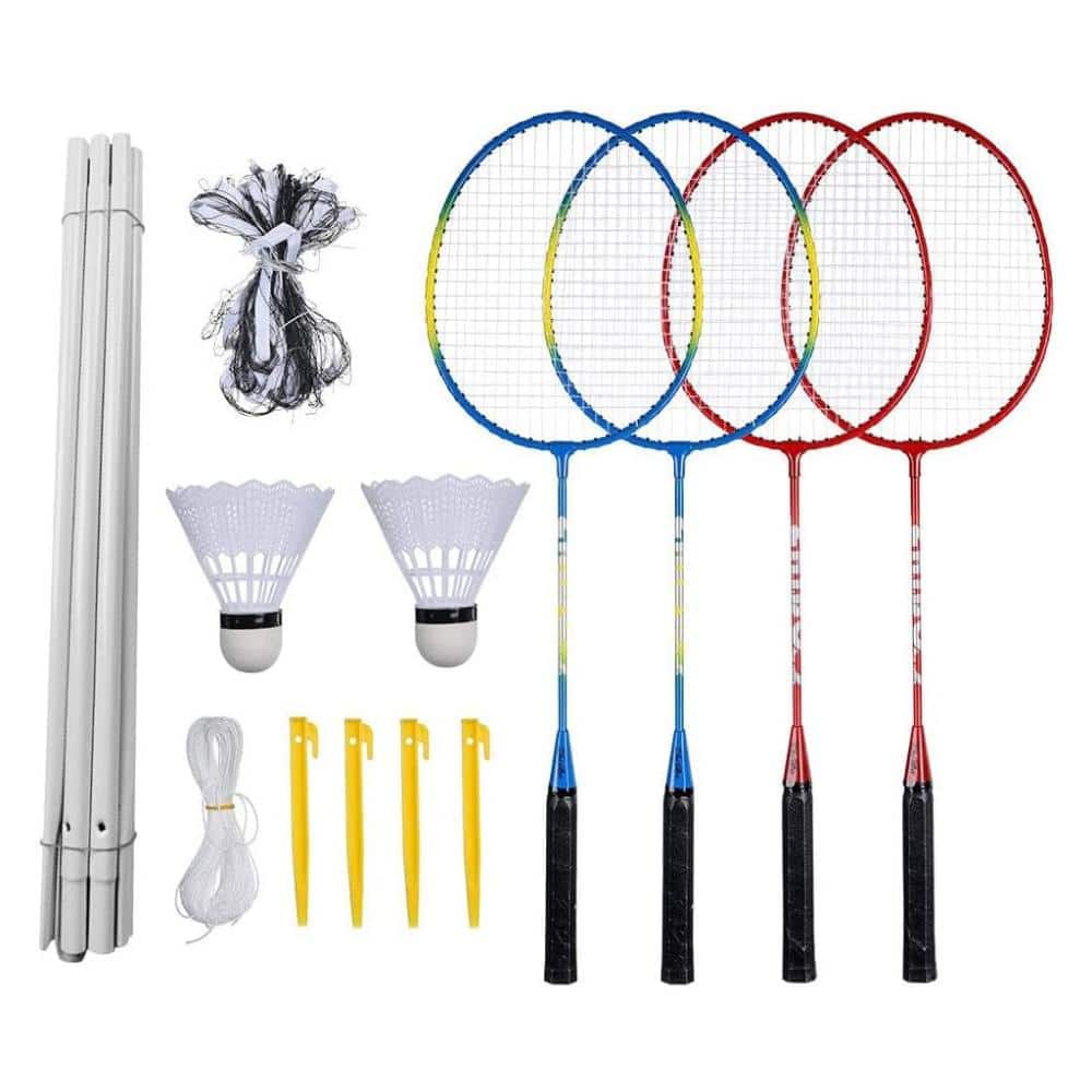 4-Player Badminton Set with Steel Racquets, Steel Poles, Ground Sleeves, Shuttlecocks, Net and Carry Bag price history on PriceWatchPro