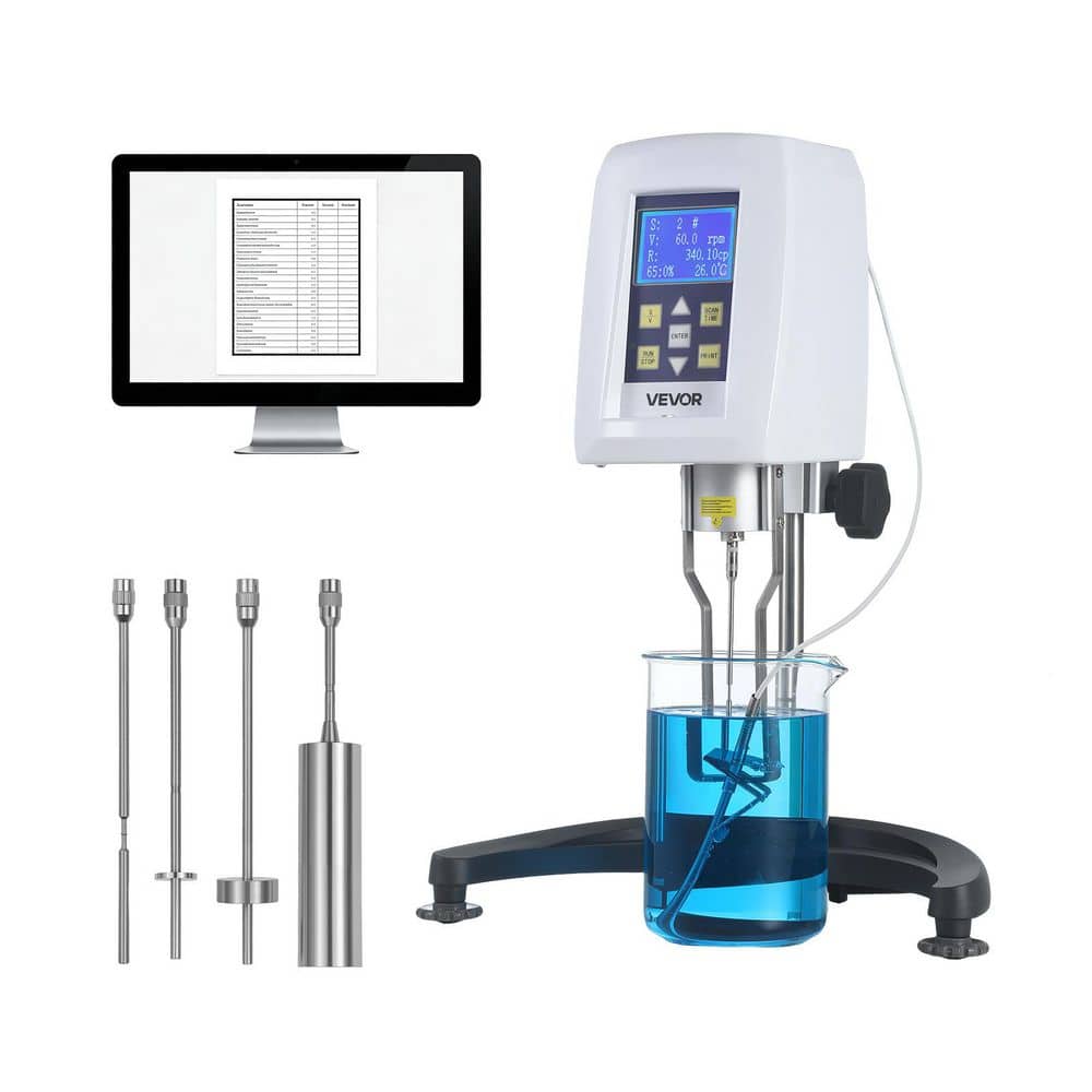 Digital Rotary Viscometer, 100-240-Volts Rotational Viscosity Meter, LCD Screen, 10-2,000,000 mPa. s(cP), ±2% Accuracy price history on PriceWatchPro