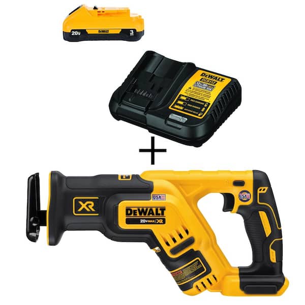 DEWALT DCS367BW230C 20V MAX XR Cordless Brushless Compact Reciprocating Saw, (1) 20V Lithium-Ion 3.0Ah Battery, and 12V-20V MAX Charger - 1