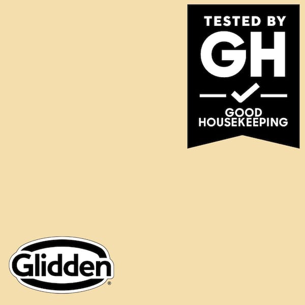Glidden Premium 1 qt. PPG1209-3 Dusty Yellow Satin Interior Latex Paint