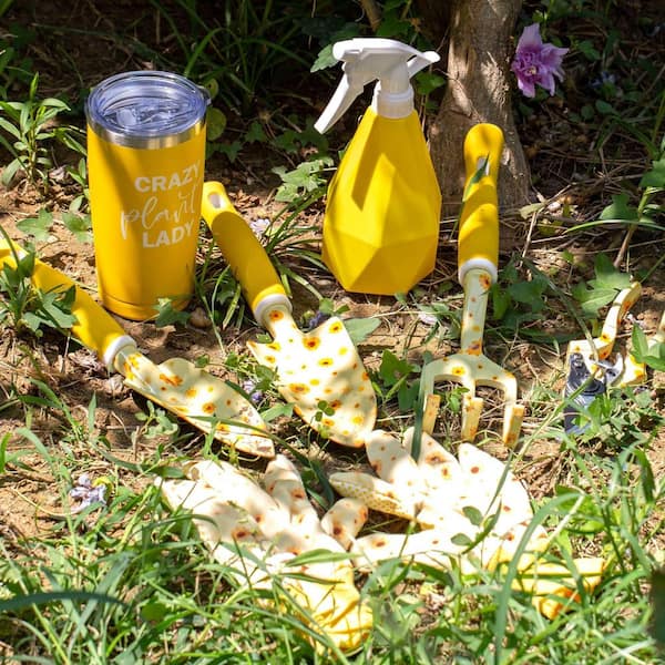 Misopily 9-Piece Garden Tool Set Sunflower Print Gardening Gifts