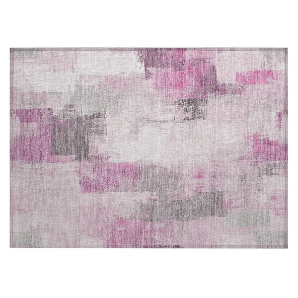 Chantille Machine Washable Indoor/Outdoor Abstract ACN1967 Pink 2 ft. x 3 ft. Accent Rug