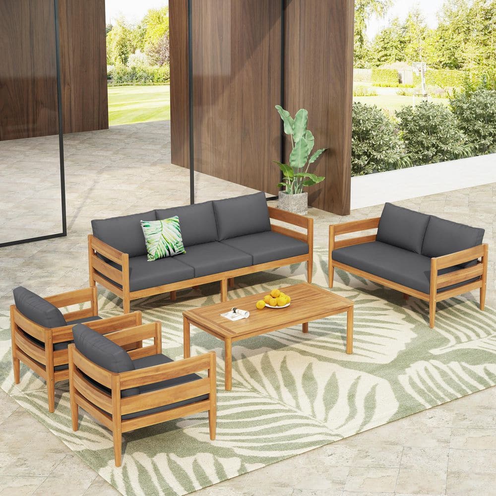 CHRISTOPHER KNIGHT HOME Wanda Outdoor 5-Piece Solid Wood Patio