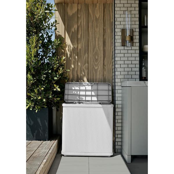 Veradek Tambour Series 11.75 in. W x 25 in. L x 26.5 in. H White