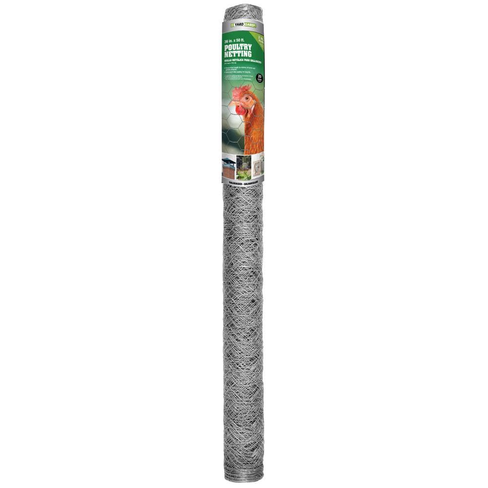 YARDGARD 2 In. X 3 Ft. X 50 Ft. 20-Gauge Poultry Netting 308475B - The ...