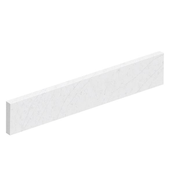 Transolid Silestone 21.375 in. W Quartz Vanity Side Splash in Statuario ...