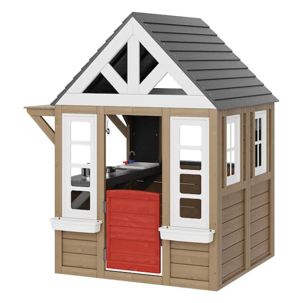 Wooden Castle Kids' Sustainable Playhouse - offers Functional, Sturdy and Easy to Assemble