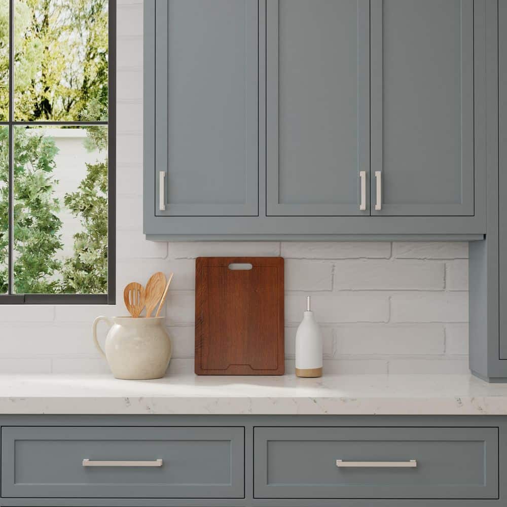Chelsey 4" Satin Nickel Rectangular Bar Pull Multipack