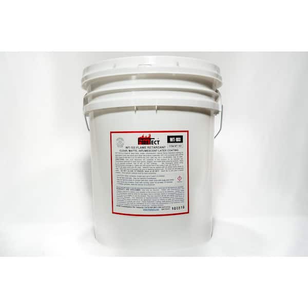 Firetect WT-103 5 gal. Clear Matte Latex Interior Intumescent Fireproofing Flame Retardant Coating for Wood