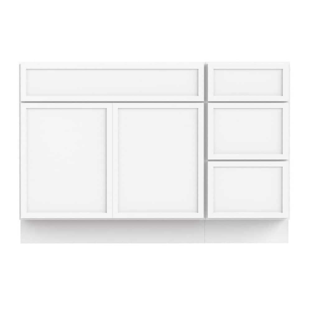 51 in. W x 21 in. D x 32.5 in. H Bath Vanity Cabinet without Top in White (Unassembled) price history on PriceWatchPro