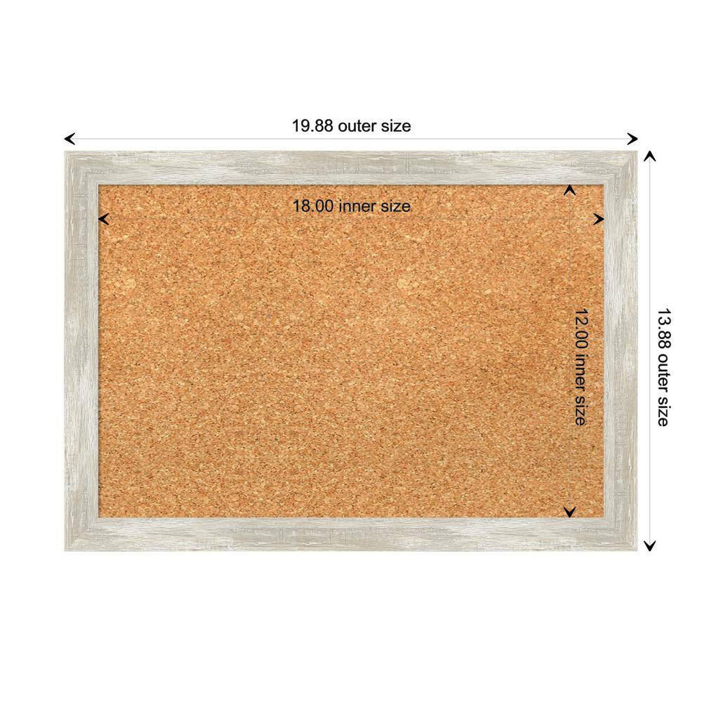 Natural Cork Board with Crackled Metallic Silver Frame