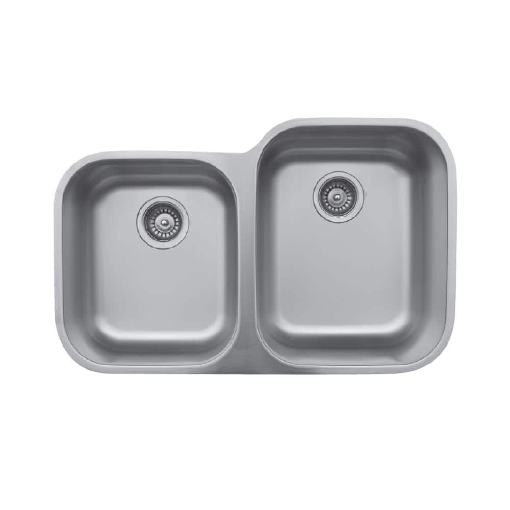 31.5" Stainless Steel Double Bowl Undermount Kitchen Sink