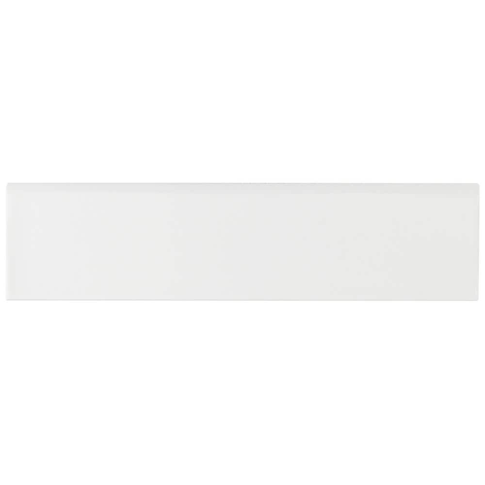 Ivy Hill Tile Birmingham Bianco 3 in. x 12 in. Ceramic Bullnose Tile ...