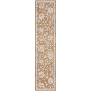 Asher Mocha 2 ft. x 10 ft. All-over design Traditional Runner Area Rug