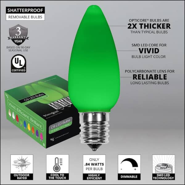 Lights Depot C9 LED Bulbs (25 Pack)