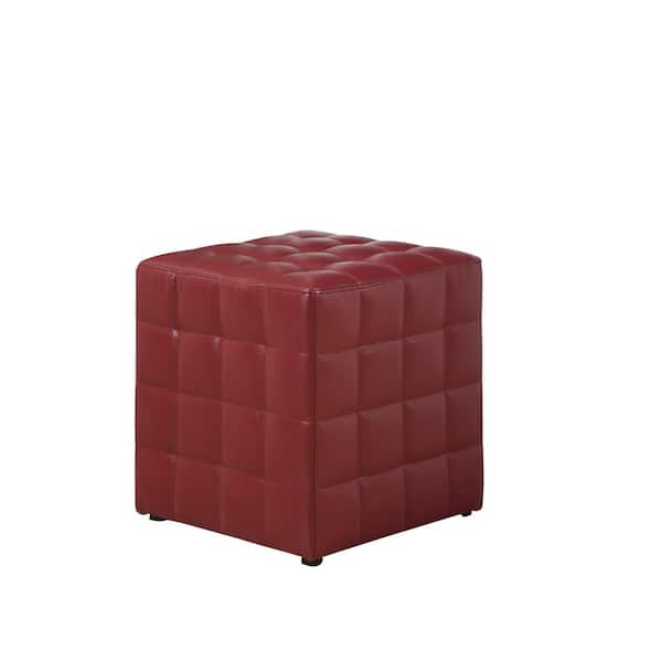 Monarch Specialties Red Accent Ottoman