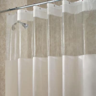 Hitchcock Long Shower Curtain in Clear
