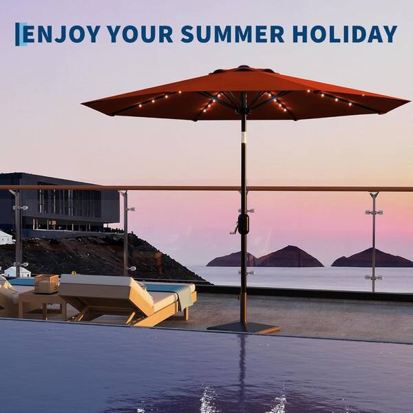 hom patio umbrellas JJ Home Umbrella Garden Parasol Outdoor Table Umbrella for Deck/Backyard/Pool,with Tilt and Hand Crank, 8 Sturdy Ribs (Color : Burgundy) : Clothing, Shoes & Jewelry Enhance Your Outdoor Living with a 9FT Solar Patio UmbrellaEnjoy the perfect blend of shade and lighting for your patio HOMSHADE 9FT Solar Patio Umbrella,