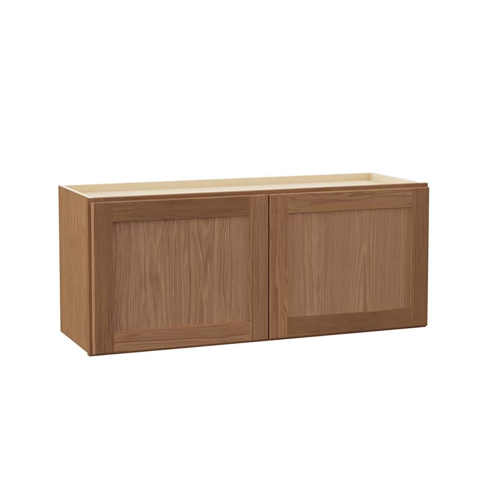 Sinclair 36 in. W x 12 in. D x 15 in. H Assembled Wall Bridge Cabinet in Shaker Saddle Oak price history on PriceWatchPro