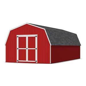 Value Gambrel 12 ft. x 24 ft. Outdoor Wood Storage Shed Precut Kit with 4 ft. Sidewalls and Floor (288 sq. ft.)