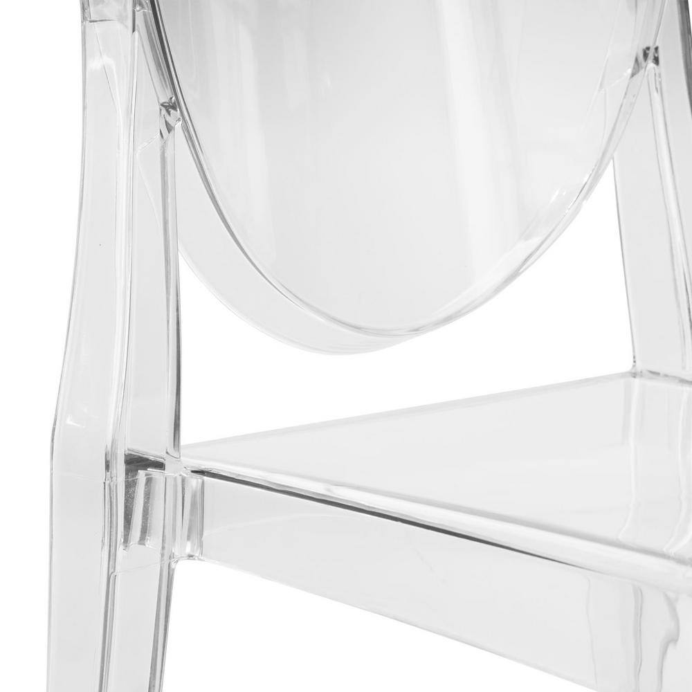 Marion Transparent Acrylic Armless Chair - Clear