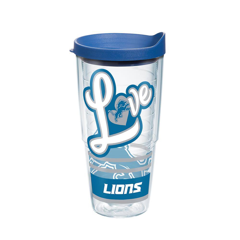 20oz Detroit Lions tumbler with box, lid and straw