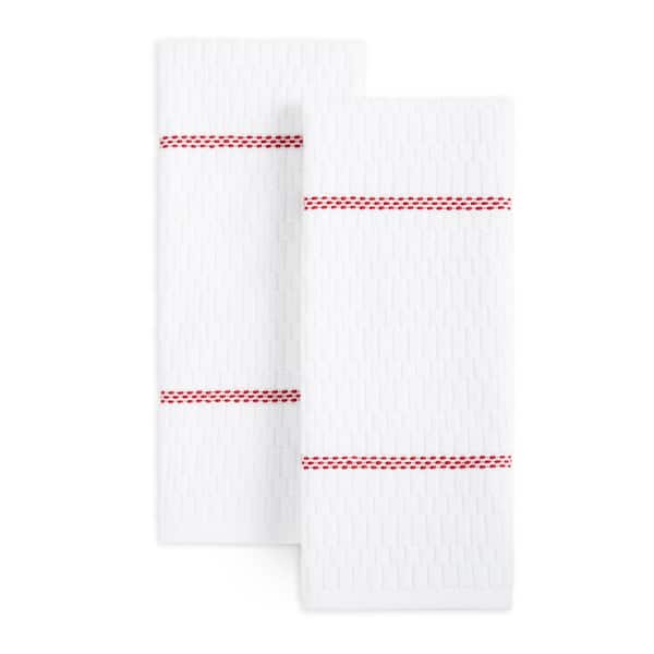 Cuisinart White & Gray Country Plaid Kitchen Towel, 2-Pack