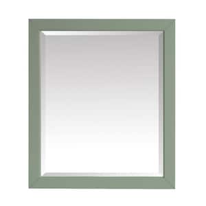 Windlowe 28 in. W x 32 in. H Rectangular Wood Framed Wall Bathroom Vanity Mirror in Sea Green finish