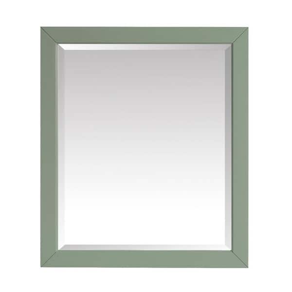 Home Decorators Collection Windlowe 28 in. W x 32 in. H Rectangular Wood Framed Wall Bathroom Vanity Mirror in Sea Green finish