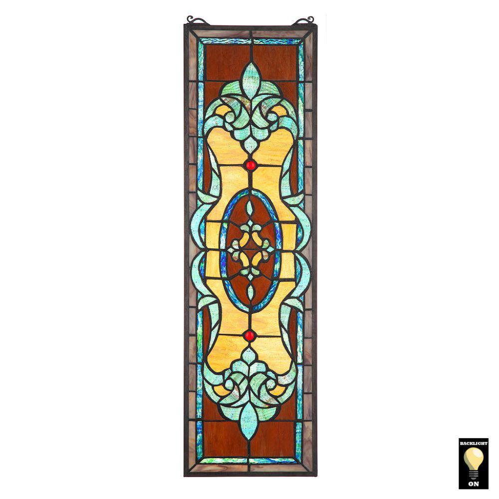 Design Toscano Gladstone Tiffany-Style Stained Glass Window Panel TF811 ...