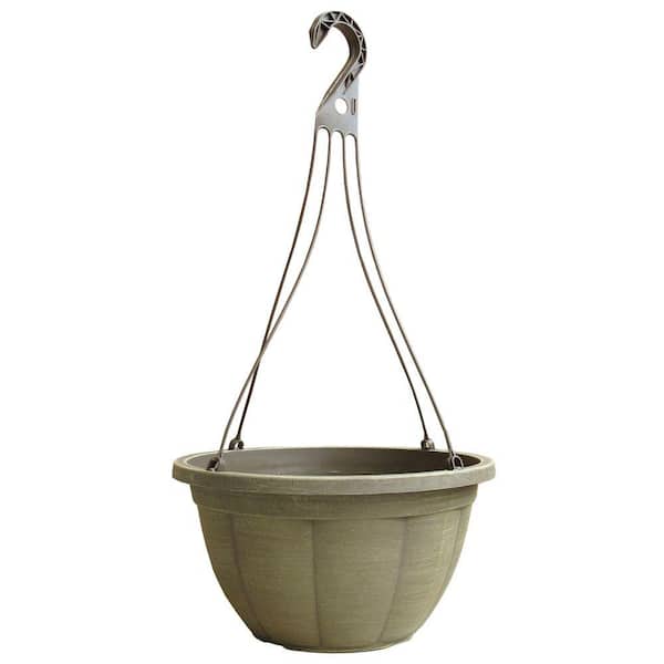 Unbranded 12.8 in. Deva Aged Cappuccino Plastic Hanging Basket
