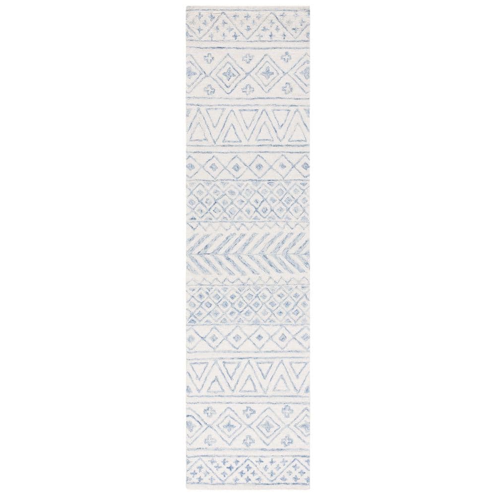 Metro Ivory/Blue 2 ft. x 9 ft. Striped Geometric Runner Rug price history on PriceWatchPro