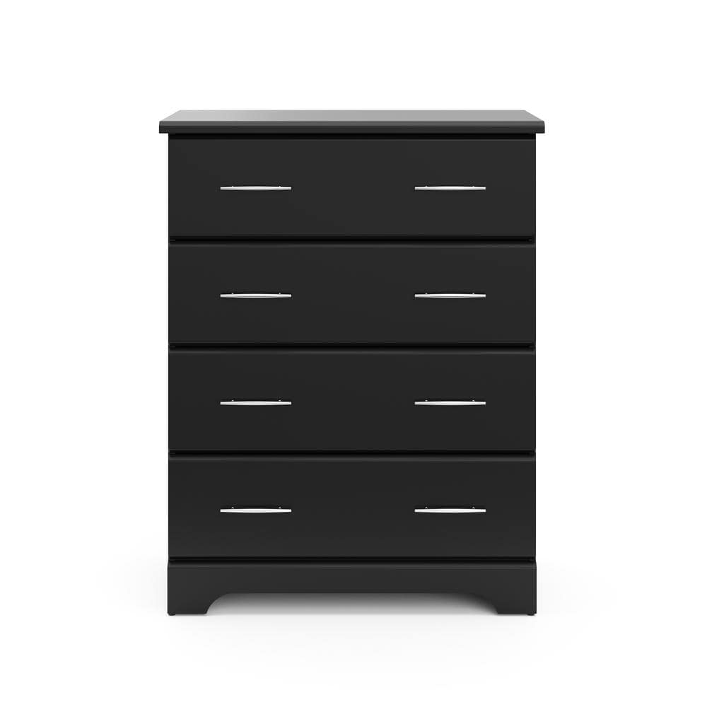 Brookside Modern Black 4-Drawer Nursery Dresser - GREENGUARD Certified