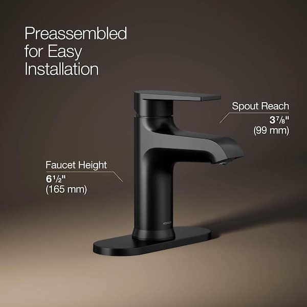 KOHLER Hint Single Handle Single Hole Bathroom Sink Faucet In