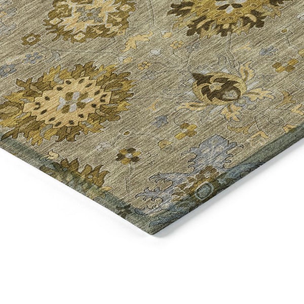 Chantille Machine Washable Indoor/Outdoor Abstract ACN2289 Khaki 8 ft. x 10 ft. Area Rug