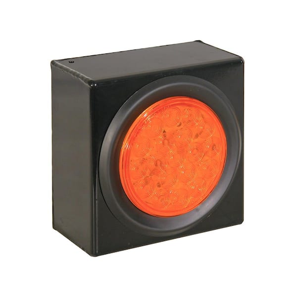 4-3/4 Amber LED Strobe Light Caged Beacon