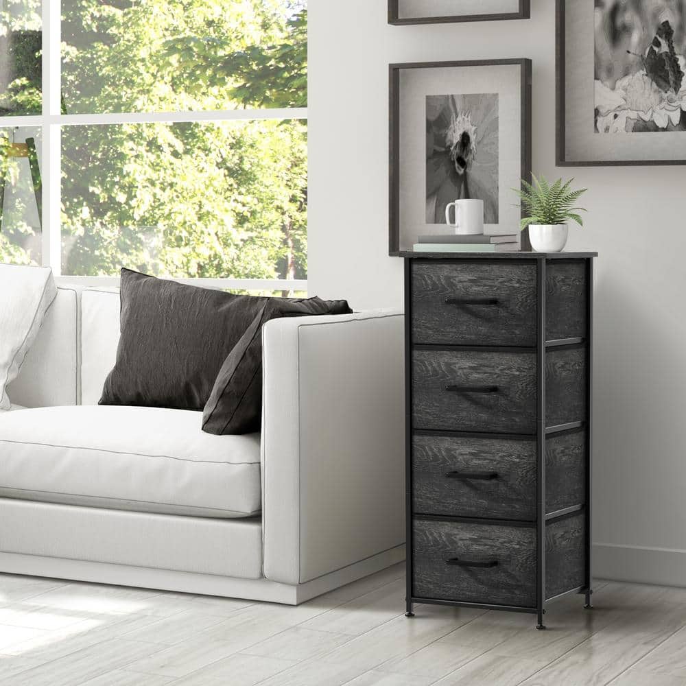 Black Vertical Nursery Dresser with Soft Close Drawers