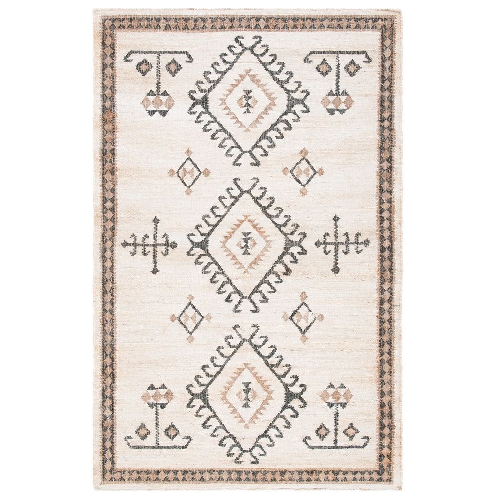 Kilim Ivory/Black 6 ft. x 9 ft. Native American Border Area Rug price history on PriceWatchPro