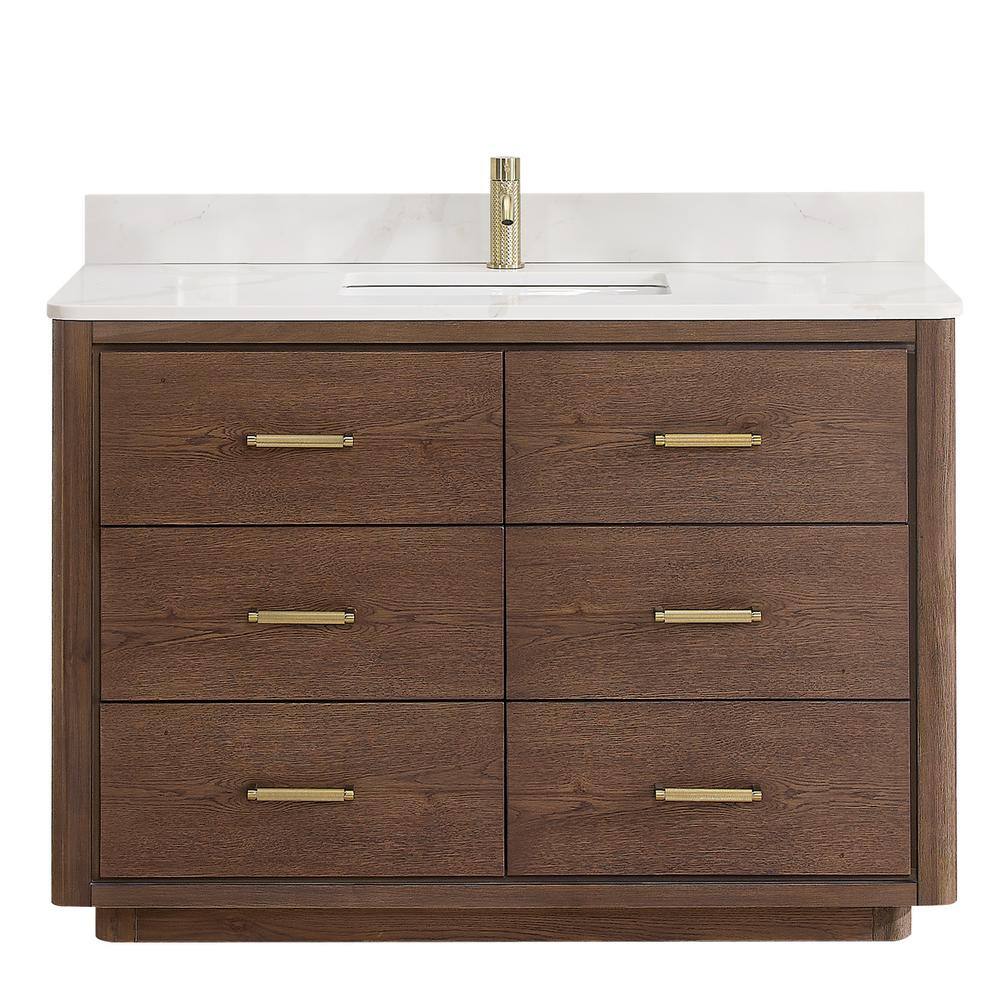 ROSWELL Porto 48 in.W x 22 in.D x 33.8 in.H Single Sink Bath Vanity in
