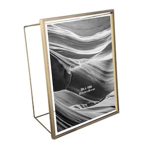 8 in. x 10 in. Brushed Antique Brass Picture Frame
