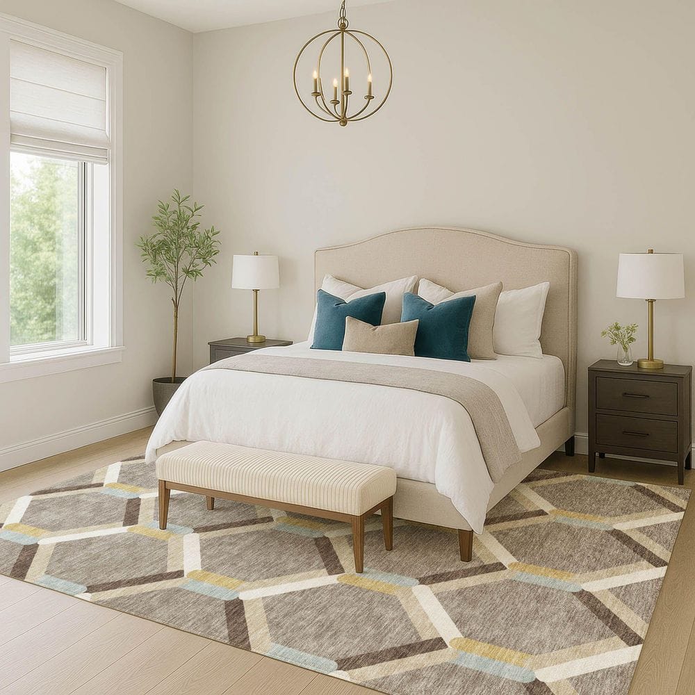 Chantille Machine Washable Indoor/Outdoor Abstract ACN2343 Brown 10 ft. x 14 ft. Area Rug price history on PriceWatchPro