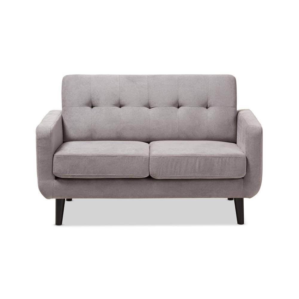 UPC 842507136352 product image for Carina 50.4 in. Light Gray Polyester 2-Seater Loveseat with Removable Cushions | upcitemdb.com