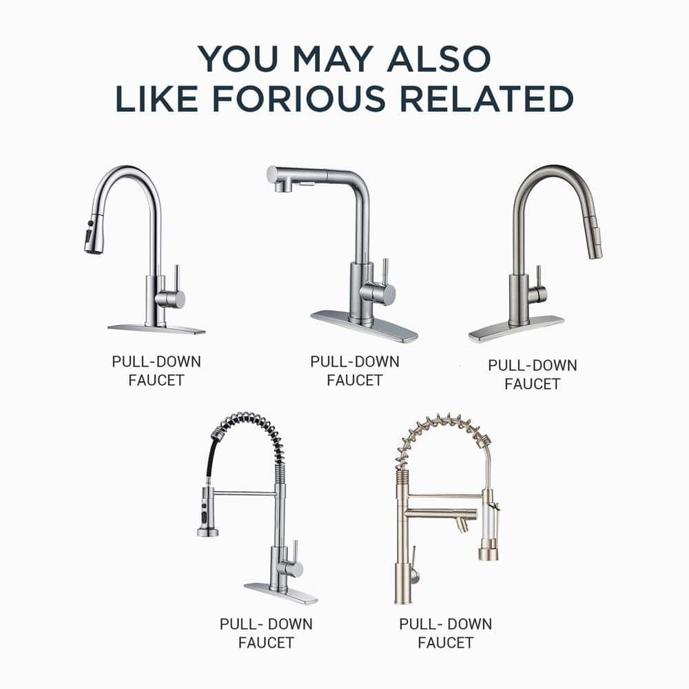Matte Black Stainless Steel Pull Down Kitchen Faucet with Soap Dispenser