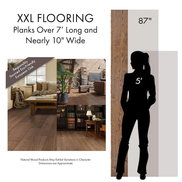 XL Beverly Mill White Oak 1/2 in. T x 7.48 in. W Tongue and Groove Engineered Hardwood Flooring (34.97 sq.ft./case)