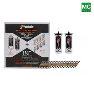 1-1/2 in. x 0.131-Gauge 30-Degree Brite Smooth Shank Positive Placement Metal Connector Framing Nail FNP(1600 Nail+Fuel)