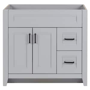 Ridge 36 in. W x 22 in. D x 34 in. H Bath Vanity Cabinet without Top in Pearl Gray