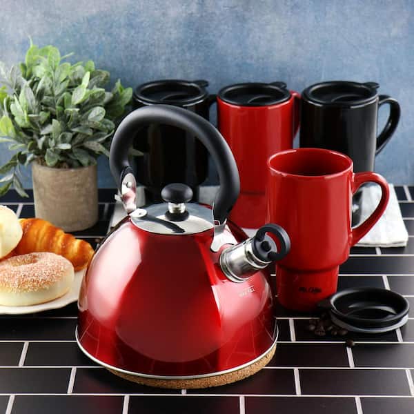 Circulon 8-Cup Enamel on Steel Induction Stovetop Teakettle with Flip-Up  Spout 48170 - The Home Depot