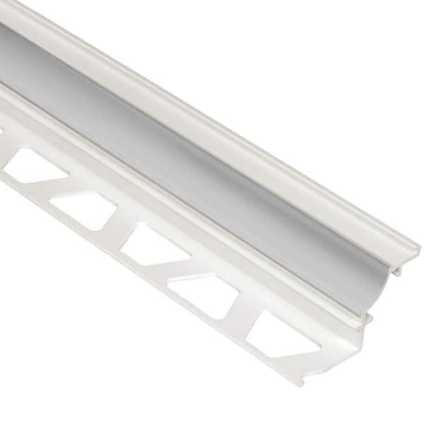 Dilex-PHK Classic Grey 1/2 in. x 8 ft. 2-1/2 in. PVC Cove-Shaped Tile Edging Trim
