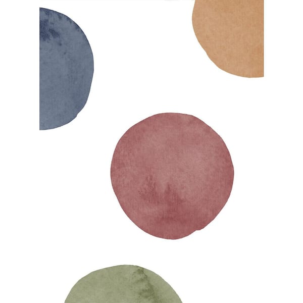 Unbranded Watercolor Earthy Dots Vinyl Wall Stickers