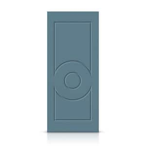 36 in. x 80 in. Hollow Core Dignity Blue Stained Composite MDF Interior Door Slab